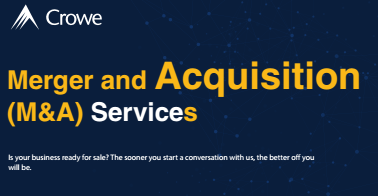 Crowe Merger and Acquisition (M&A) Services